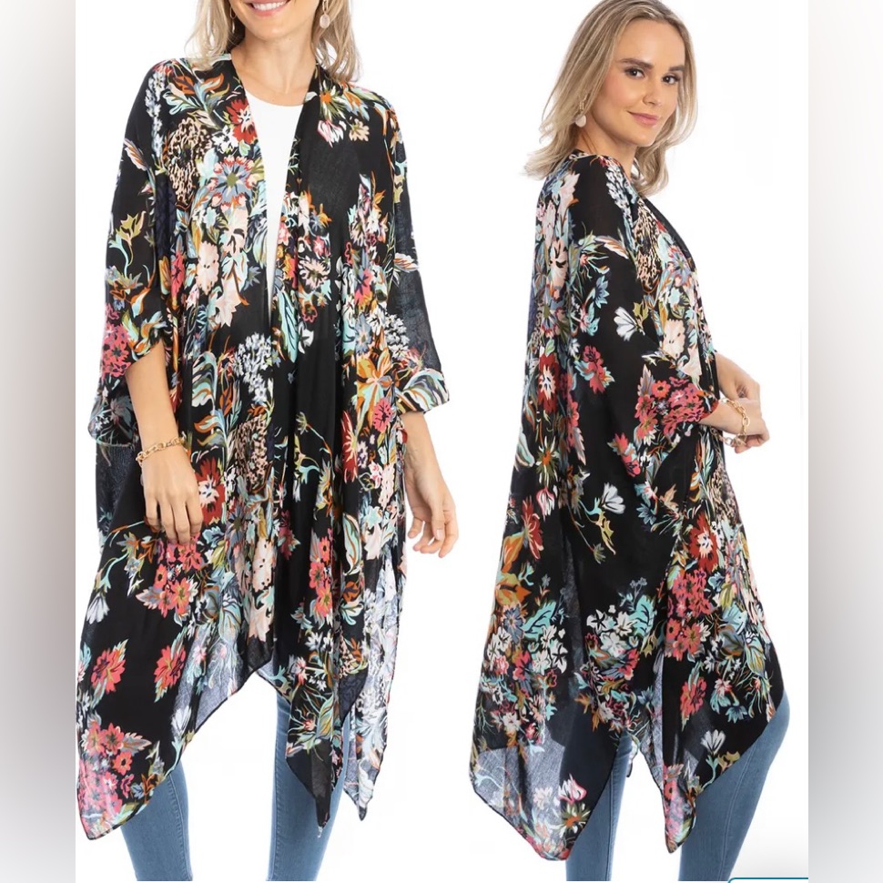 Saachi Lasdon Floral Print Ruana — image 2 of 5